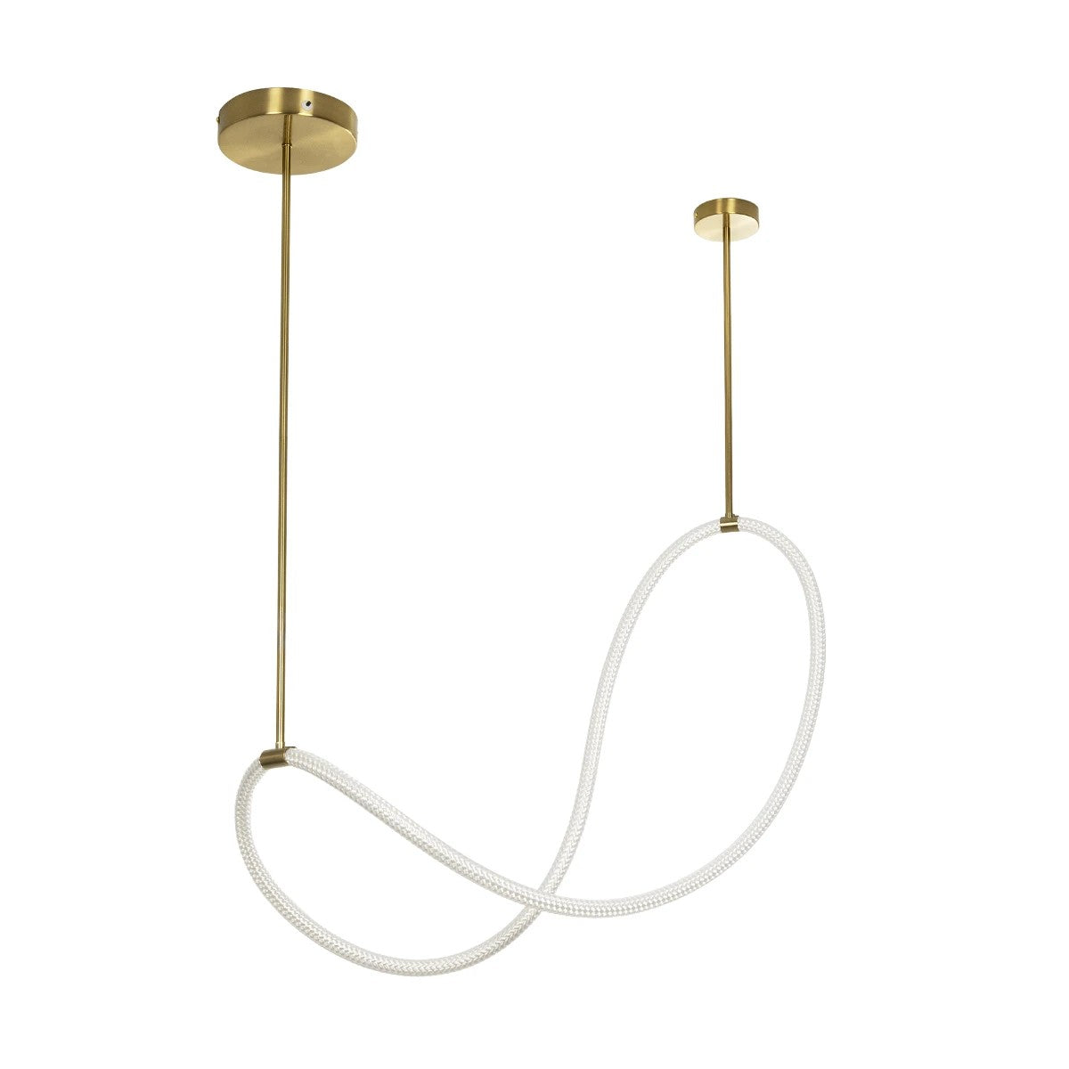 GLOW KLV-101-0156 Κρεμαστό Φωτιστικό Οροφής LED 34W 3400lm 360° AC 220-240V IP20 Ρυθμιζόμενο Λευκό CCT με Χειριστήριο από 2700K έως 6000K Dimmable - Lumileds SMD Chip - Χρυσό Πλατίνα - Μ20 x Π35 x Υ120