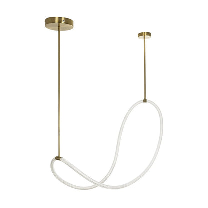 GLOW KLV-101-0156 Κρεμαστό Φωτιστικό Οροφής LED 34W 3400lm 360° AC 220-240V IP20 Ρυθμιζόμενο Λευκό CCT με Χειριστήριο από 2700K έως 6000K Dimmable - Lumileds SMD Chip - Χρυσό Πλατίνα - Μ20 x Π35 x Υ120