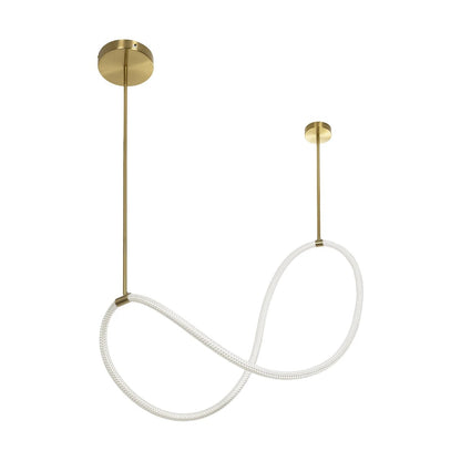 GLOW KLV-101-0156 Κρεμαστό Φωτιστικό Οροφής LED 34W 3400lm 360° AC 220-240V IP20 Ρυθμιζόμενο Λευκό CCT με Χειριστήριο από 2700K έως 6000K Dimmable - Lumileds SMD Chip - Χρυσό Πλατίνα - Μ20 x Π35 x Υ120