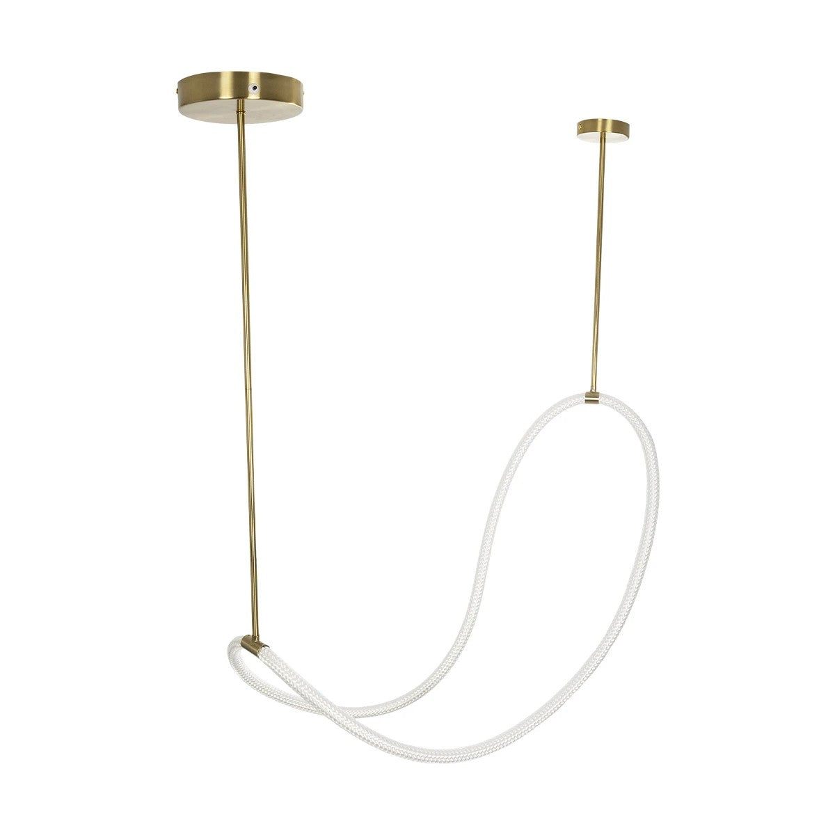 GLOW KLV-101-0156 Κρεμαστό Φωτιστικό Οροφής LED 34W 3400lm 360° AC 220-240V IP20 Ρυθμιζόμενο Λευκό CCT με Χειριστήριο από 2700K έως 6000K Dimmable - Lumileds SMD Chip - Χρυσό Πλατίνα - Μ20 x Π35 x Υ120