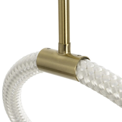 GLOW KLV-101-0156 Κρεμαστό Φωτιστικό Οροφής LED 34W 3400lm 360° AC 220-240V IP20 Ρυθμιζόμενο Λευκό CCT με Χειριστήριο από 2700K έως 6000K Dimmable - Lumileds SMD Chip - Χρυσό Πλατίνα - Μ20 x Π35 x Υ120