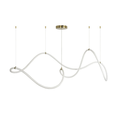 GLOW KLV-101-0157 Κρεμαστό Φωτιστικό Οροφής LED 65W 6500lm 360° AC 220-240V IP20 Ρυθμιζόμενο Λευκό CCT με Χειριστήριο από 2700K έως 6000K Dimmable - Lumileds SMD Chip - Σατινέ Χρυσό Βούρτσας - Μ150 x Π70 x Υ90