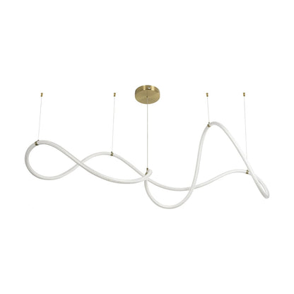 GLOW KLV-101-0157 Κρεμαστό Φωτιστικό Οροφής LED 65W 6500lm 360° AC 220-240V IP20 Ρυθμιζόμενο Λευκό CCT με Χειριστήριο από 2700K έως 6000K Dimmable - Lumileds SMD Chip - Σατινέ Χρυσό Βούρτσας - Μ150 x Π70 x Υ90