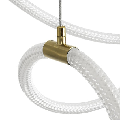GLOW KLV-101-0157 Κρεμαστό Φωτιστικό Οροφής LED 65W 6500lm 360° AC 220-240V IP20 Ρυθμιζόμενο Λευκό CCT με Χειριστήριο από 2700K έως 6000K Dimmable - Lumileds SMD Chip - Σατινέ Χρυσό Βούρτσας - Μ150 x Π70 x Υ90