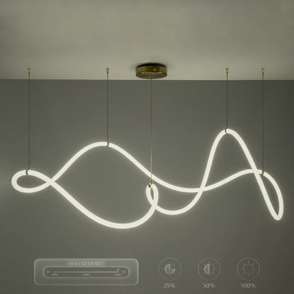 GLOW KLV-101-0157 Κρεμαστό Φωτιστικό Οροφής LED 65W 6500lm 360° AC 220-240V IP20 Ρυθμιζόμενο Λευκό CCT με Χειριστήριο από 2700K έως 6000K Dimmable - Lumileds SMD Chip - Σατινέ Χρυσό Βούρτσας - Μ150 x Π70 x Υ90