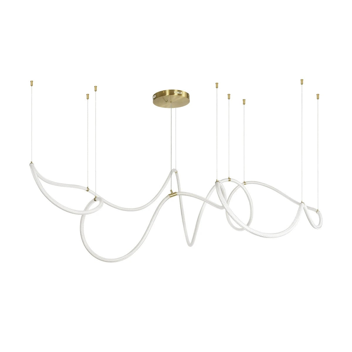 GLOW KLV-101-0158 Pendant LED Ceiling Light 105W 10500lm 360° AC 220-240V IP20 Adjustable White CCT with Remote Control from 2700K to 6000K Dimmable - Lumileds SMD Chip - Gold Platinum - L180 x W180 x H110