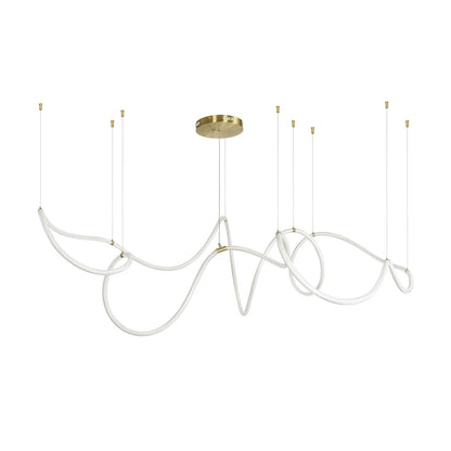 GLOW KLV-101-0158 Pendant LED Ceiling Light 105W 10500lm 360° AC 220-240V IP20 Adjustable White CCT with Remote Control from 2700K to 6000K Dimmable - Lumileds SMD Chip - Gold Platinum - L180 x W180 x H110