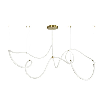 GLOW KLV-101-0158 Pendant LED Ceiling Light 105W 10500lm 360° AC 220-240V IP20 Adjustable White CCT with Remote Control from 2700K to 6000K Dimmable - Lumileds SMD Chip - Gold Platinum - L180 x W180 x H110