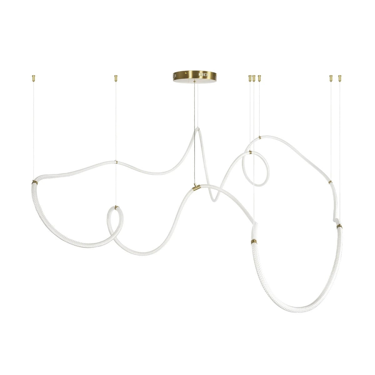 GLOW KLV-101-0158 Pendant LED Ceiling Light 105W 10500lm 360° AC 220-240V IP20 Adjustable White CCT with Remote Control from 2700K to 6000K Dimmable - Lumileds SMD Chip - Gold Platinum - L180 x W180 x H110
