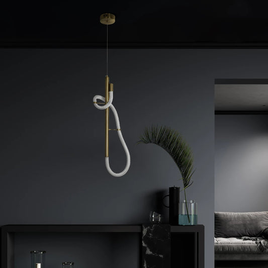 GLOW KLV-101-0159 Κρεμαστό Φωτιστικό Οροφής LED 24W 2400lm 360° AC 220-240V IP20 Ρυθμιζόμενο Λευκό CCT με On/Off 2700K/4500K/6000K - Lumileds SMD Chip - Χρυσό Πλατίνα - Μ24 x Π10 x Υ62