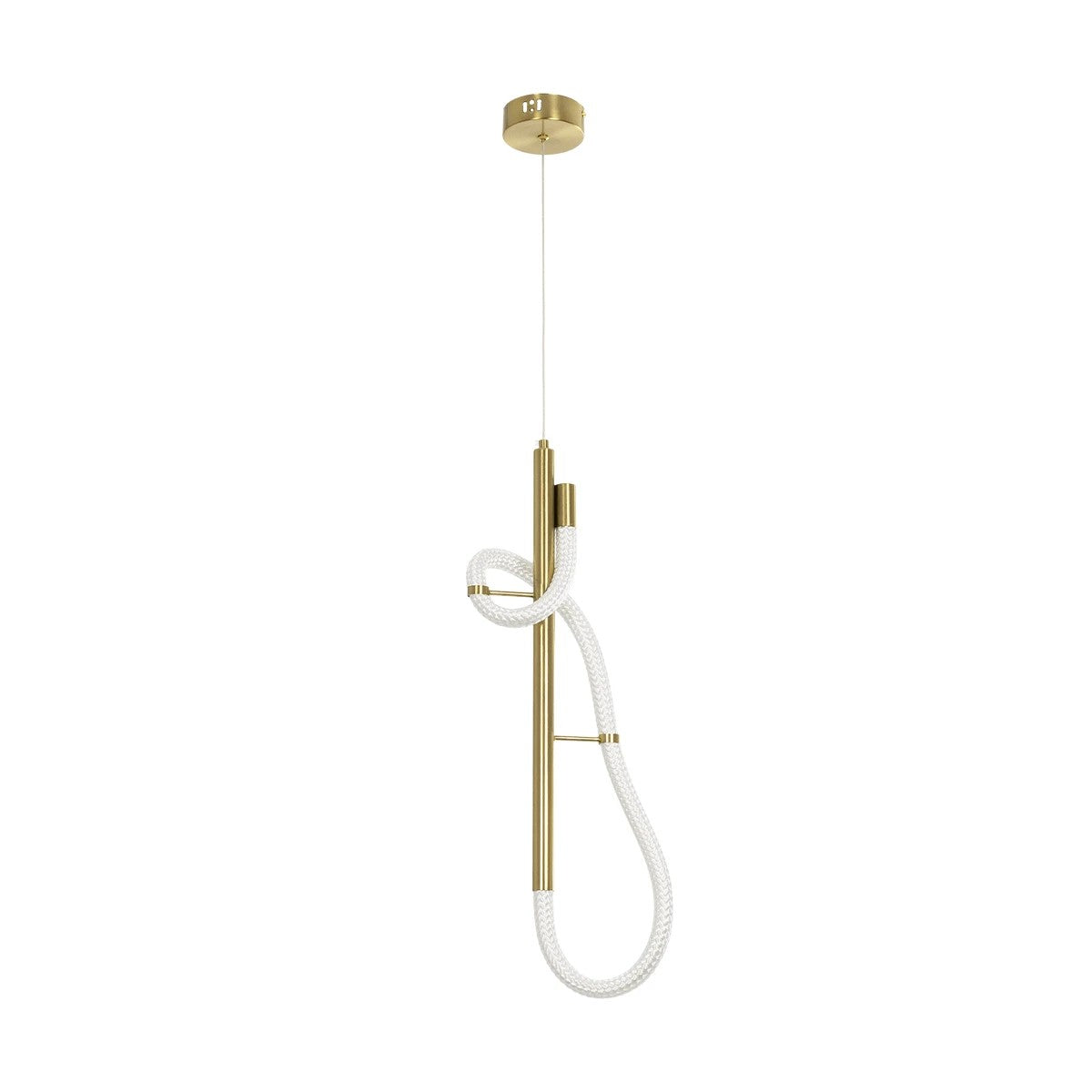 GLOW KLV-101-0159 Κρεμαστό Φωτιστικό Οροφής LED 24W 2400lm 360° AC 220-240V IP20 Ρυθμιζόμενο Λευκό CCT με On/Off 2700K/4500K/6000K - Lumileds SMD Chip - Χρυσό Πλατίνα - Μ24 x Π10 x Υ62