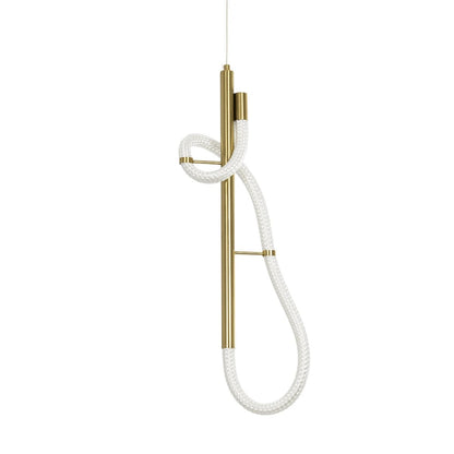 GLOW KLV-101-0159 Κρεμαστό Φωτιστικό Οροφής LED 24W 2400lm 360° AC 220-240V IP20 Ρυθμιζόμενο Λευκό CCT με On/Off 2700K/4500K/6000K - Lumileds SMD Chip - Χρυσό Πλατίνα - Μ24 x Π10 x Υ62