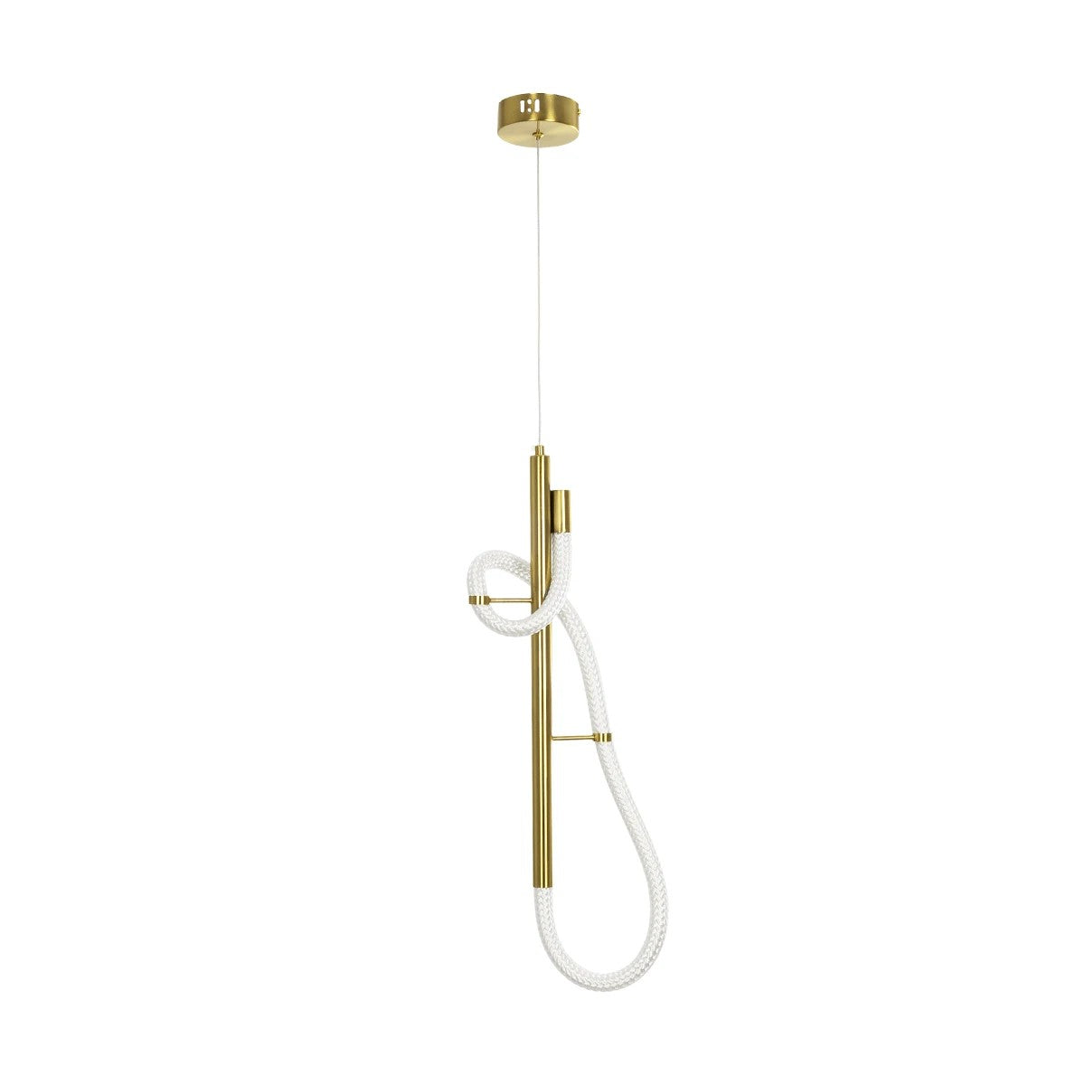 GLOW KLV-101-0159 Κρεμαστό Φωτιστικό Οροφής LED 24W 2400lm 360° AC 220-240V IP20 Ρυθμιζόμενο Λευκό CCT με On/Off 2700K/4500K/6000K - Lumileds SMD Chip - Χρυσό Πλατίνα - Μ24 x Π10 x Υ62