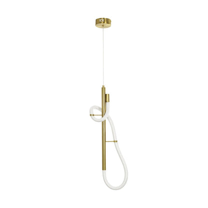 GLOW KLV-101-0159 Κρεμαστό Φωτιστικό Οροφής LED 24W 2400lm 360° AC 220-240V IP20 Ρυθμιζόμενο Λευκό CCT με On/Off 2700K/4500K/6000K - Lumileds SMD Chip - Χρυσό Πλατίνα - Μ24 x Π10 x Υ62