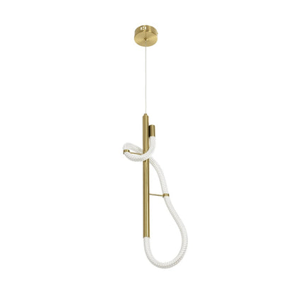 GLOW KLV-101-0159 Κρεμαστό Φωτιστικό Οροφής LED 24W 2400lm 360° AC 220-240V IP20 Ρυθμιζόμενο Λευκό CCT με On/Off 2700K/4500K/6000K - Lumileds SMD Chip - Χρυσό Πλατίνα - Μ24 x Π10 x Υ62