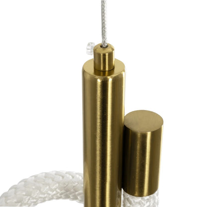 GLOW KLV-101-0159 Κρεμαστό Φωτιστικό Οροφής LED 24W 2400lm 360° AC 220-240V IP20 Ρυθμιζόμενο Λευκό CCT με On/Off 2700K/4500K/6000K - Lumileds SMD Chip - Χρυσό Πλατίνα - Μ24 x Π10 x Υ62