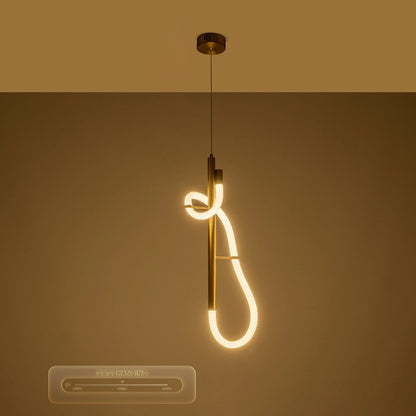 GLOW KLV-101-0159 Κρεμαστό Φωτιστικό Οροφής LED 24W 2400lm 360° AC 220-240V IP20 Ρυθμιζόμενο Λευκό CCT με On/Off 2700K/4500K/6000K - Lumileds SMD Chip - Χρυσό Πλατίνα - Μ24 x Π10 x Υ62