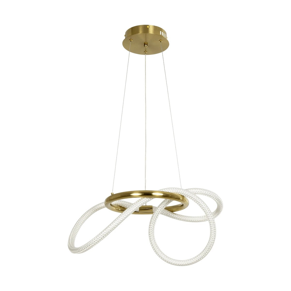 GLOW KLV-101-0161 Κρεμαστό Φωτιστικό Οροφής LED 30W 3000lm 360° AC 220-240V IP20 Ρυθμιζόμενο Λευκό CCT με Χειριστήριο από 2700K έως 6000K Dimmable - Lumileds SMD Chip - Χρυσό Πλατίνα - Μ40 x Π40 x Υ30