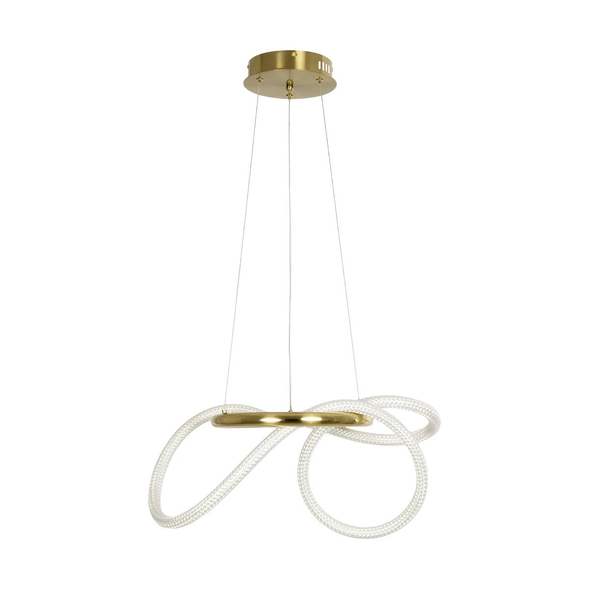 GLOW KLV-101-0161 Κρεμαστό Φωτιστικό Οροφής LED 30W 3000lm 360° AC 220-240V IP20 Ρυθμιζόμενο Λευκό CCT με Χειριστήριο από 2700K έως 6000K Dimmable - Lumileds SMD Chip - Χρυσό Πλατίνα - Μ40 x Π40 x Υ30