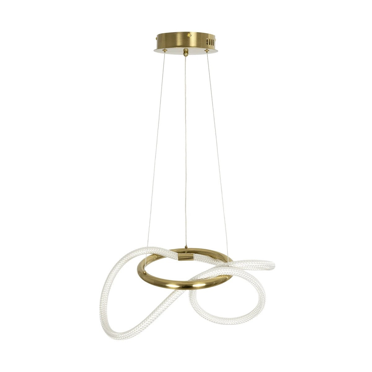 GLOW KLV-101-0161 Κρεμαστό Φωτιστικό Οροφής LED 30W 3000lm 360° AC 220-240V IP20 Ρυθμιζόμενο Λευκό CCT με Χειριστήριο από 2700K έως 6000K Dimmable - Lumileds SMD Chip - Χρυσό Πλατίνα - Μ40 x Π40 x Υ30