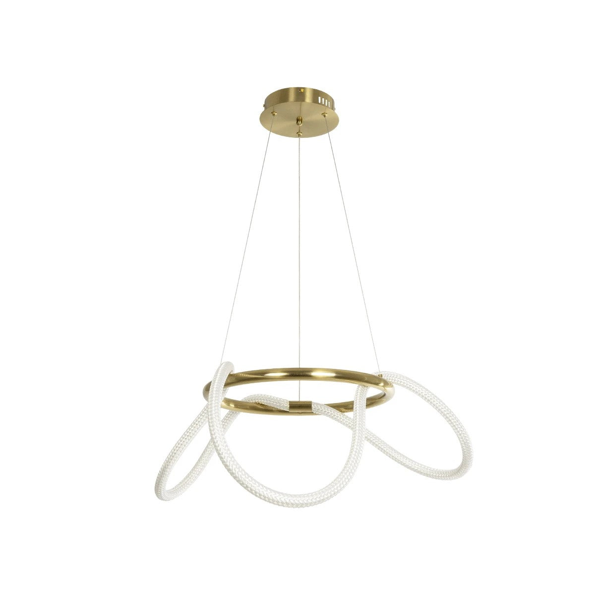 GLOW KLV-101-0162 Κρεμαστό Φωτιστικό Οροφής LED 36W 3600lm 360° AC 220-240V IP20 Ρυθμιζόμενο Λευκό CCT με Χειριστήριο από 2700K έως 6000K Dimmable - Lumileds SMD Chip - Χρυσό Πλατίνα - Μ70 x Π70 x Υ40