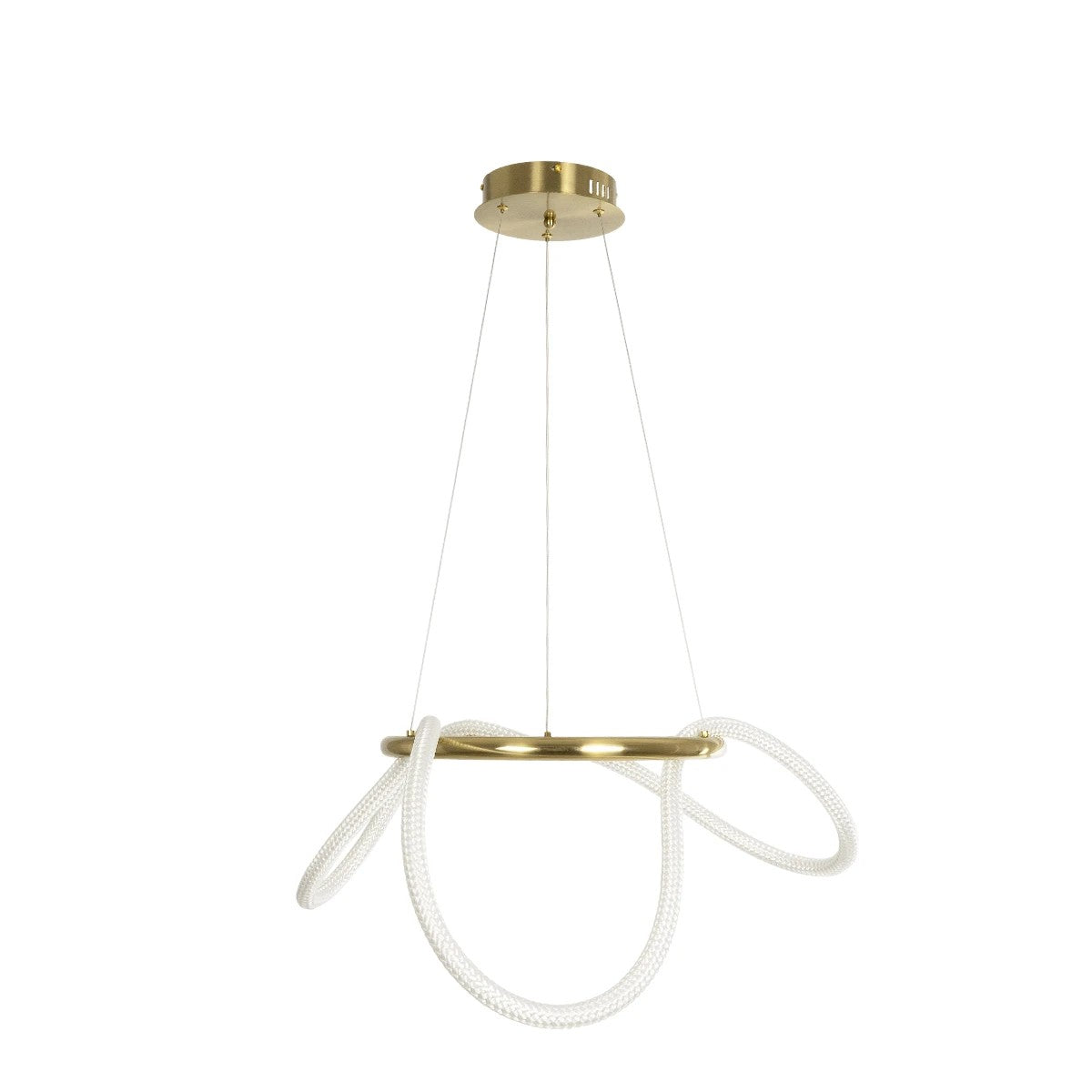 GLOW KLV-101-0162 Κρεμαστό Φωτιστικό Οροφής LED 36W 3600lm 360° AC 220-240V IP20 Ρυθμιζόμενο Λευκό CCT με Χειριστήριο από 2700K έως 6000K Dimmable - Lumileds SMD Chip - Χρυσό Πλατίνα - Μ70 x Π70 x Υ40