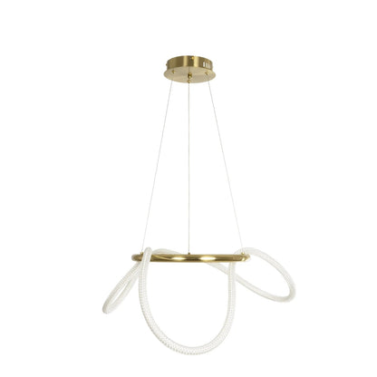 GLOW KLV-101-0162 Κρεμαστό Φωτιστικό Οροφής LED 36W 3600lm 360° AC 220-240V IP20 Ρυθμιζόμενο Λευκό CCT με Χειριστήριο από 2700K έως 6000K Dimmable - Lumileds SMD Chip - Χρυσό Πλατίνα - Μ70 x Π70 x Υ40