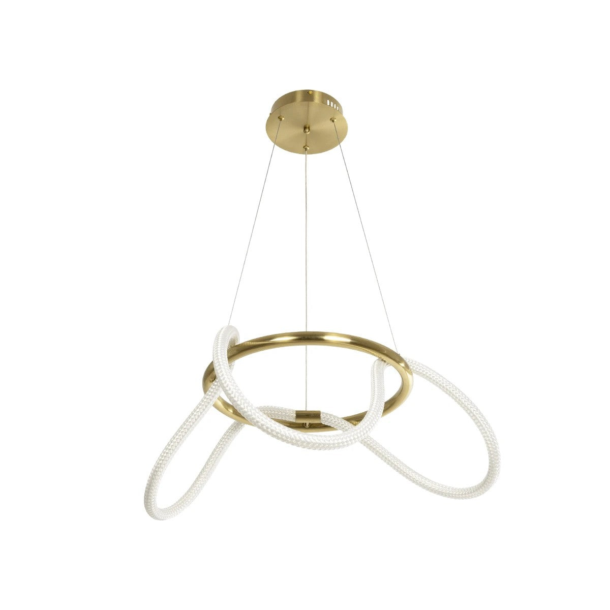 GLOW KLV-101-0162 Κρεμαστό Φωτιστικό Οροφής LED 36W 3600lm 360° AC 220-240V IP20 Ρυθμιζόμενο Λευκό CCT με Χειριστήριο από 2700K έως 6000K Dimmable - Lumileds SMD Chip - Χρυσό Πλατίνα - Μ70 x Π70 x Υ40