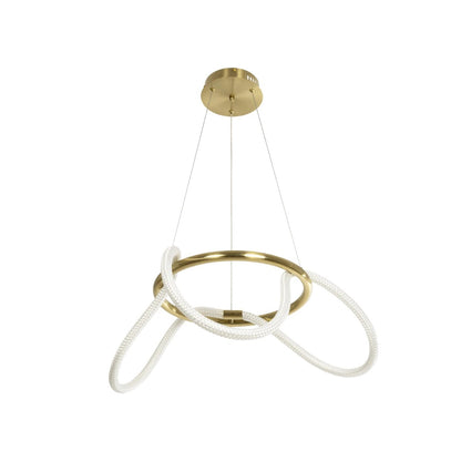 GLOW KLV-101-0162 Κρεμαστό Φωτιστικό Οροφής LED 36W 3600lm 360° AC 220-240V IP20 Ρυθμιζόμενο Λευκό CCT με Χειριστήριο από 2700K έως 6000K Dimmable - Lumileds SMD Chip - Χρυσό Πλατίνα - Μ70 x Π70 x Υ40