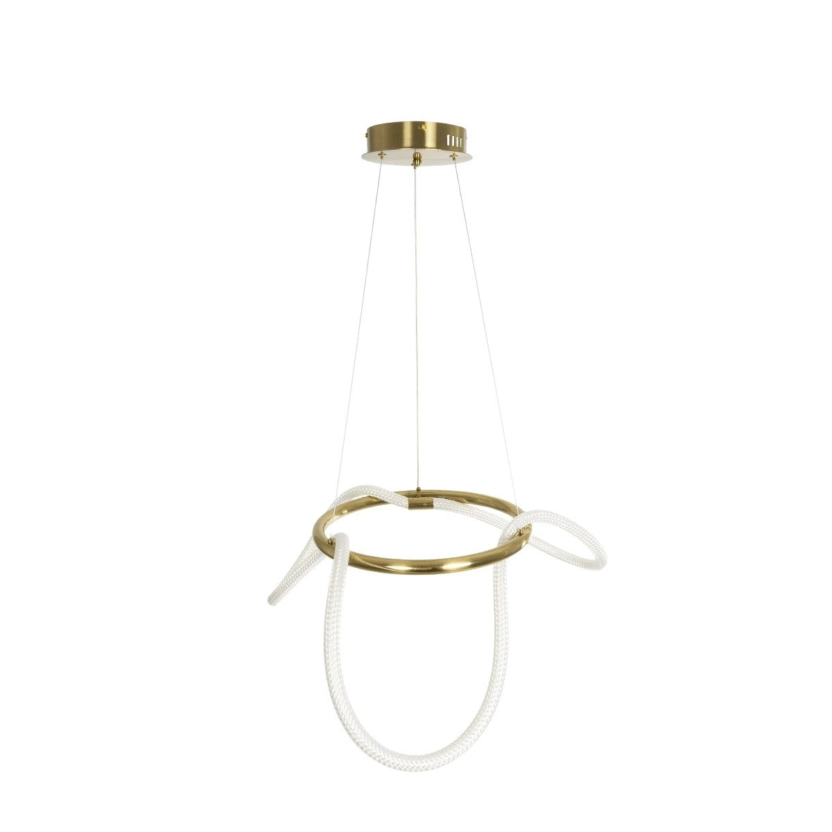 GLOW KLV-101-0162 Κρεμαστό Φωτιστικό Οροφής LED 36W 3600lm 360° AC 220-240V IP20 Ρυθμιζόμενο Λευκό CCT με Χειριστήριο από 2700K έως 6000K Dimmable - Lumileds SMD Chip - Χρυσό Πλατίνα - Μ70 x Π70 x Υ40