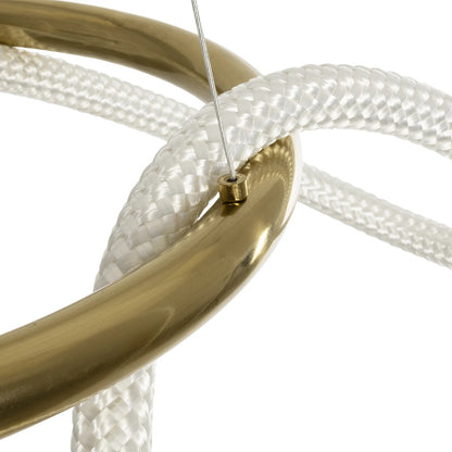 GLOW KLV-101-0162 Κρεμαστό Φωτιστικό Οροφής LED 36W 3600lm 360° AC 220-240V IP20 Ρυθμιζόμενο Λευκό CCT με Χειριστήριο από 2700K έως 6000K Dimmable - Lumileds SMD Chip - Χρυσό Πλατίνα - Μ70 x Π70 x Υ40