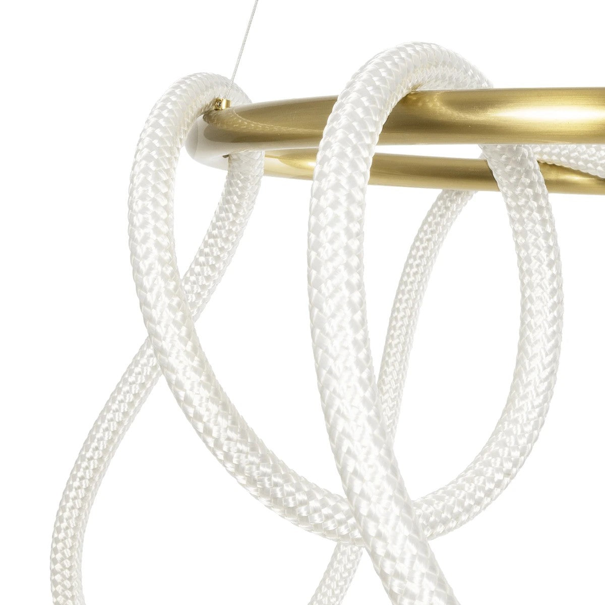 GLOW KLV-101-0163 Κρεμαστό Φωτιστικό Οροφής LED 58W 5800lm 360° AC 220-240V IP20 Ρυθμιζόμενο Λευκό CCT με Χειριστήριο από 2700K έως 6000K Dimmable - Lumileds SMD Chip - Χρυσό Πλατίνα - Μ80 x Π80 x Υ40