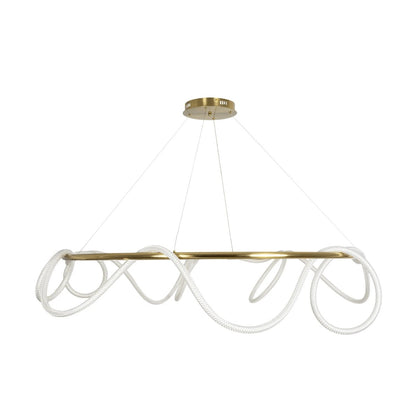 GLOW KLV-101-0165 Κρεμαστό Φωτιστικό Οροφής LED 100W 10000lm 360° AC 220-240V IP20 Ρυθμιζόμενο Λευκό CCT με Χειριστήριο από 2700K έως 6000K Dimmable - Lumileds SMD Chip - Χρυσό Πλατίνα - Μ150 x Π150 x Υ100