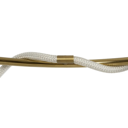 GLOW KLV-101-0165 Κρεμαστό Φωτιστικό Οροφής LED 100W 10000lm 360° AC 220-240V IP20 Ρυθμιζόμενο Λευκό CCT με Χειριστήριο από 2700K έως 6000K Dimmable - Lumileds SMD Chip - Χρυσό Πλατίνα - Μ150 x Π150 x Υ100