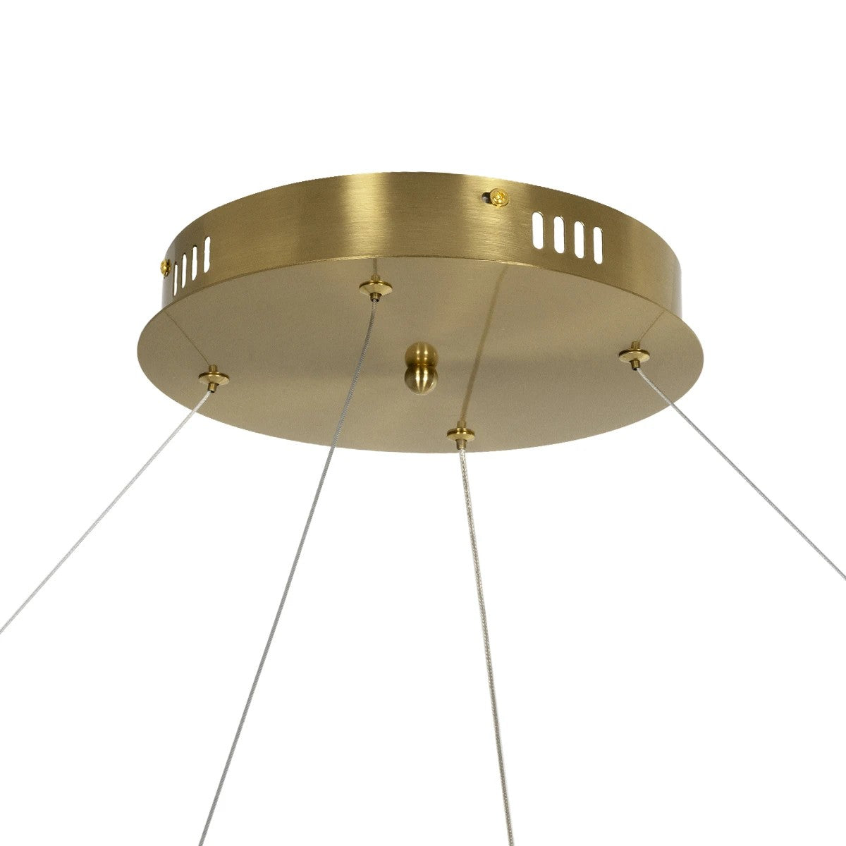 GLOW KLV-101-0165 Κρεμαστό Φωτιστικό Οροφής LED 100W 10000lm 360° AC 220-240V IP20 Ρυθμιζόμενο Λευκό CCT με Χειριστήριο από 2700K έως 6000K Dimmable - Lumileds SMD Chip - Χρυσό Πλατίνα - Μ150 x Π150 x Υ100