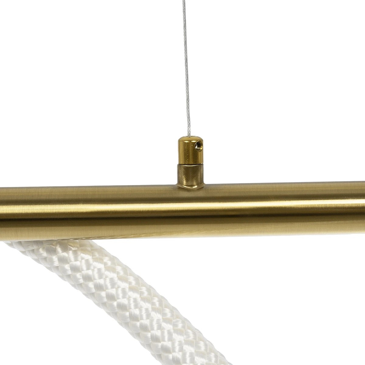 GLOW KLV-101-0166 Κρεμαστό Φωτιστικό Οροφής LED 34W 3400lm 360° AC 220-240V IP20 Ρυθμιζόμενο Λευκό CCT με Χειριστήριο από 2700K έως 6000K Dimmable - Lumileds SMD Chip - Χρυσό Πλατίνα - Μ140 x Π40 x Υ30