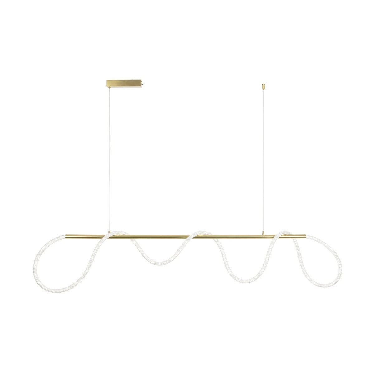 GLOW KLV-101-0167 Κρεμαστό Φωτιστικό Οροφής LED 45W 4500lm 360° AC 220-240V IP20 Ρυθμιζόμενο Λευκό CCT με Χειριστήριο από 2700K έως 6000K Dimmable - Lumileds SMD Chip - Χρυσό Πλατίνα - Μ180 x Π30 x Υ40