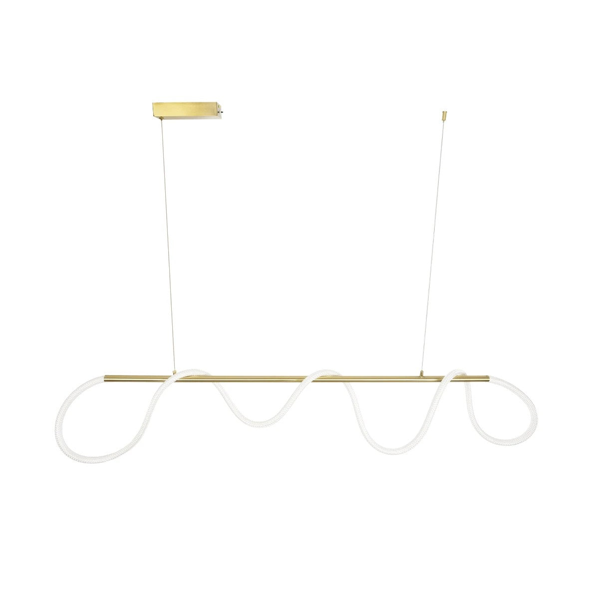 GLOW KLV-101-0167 Κρεμαστό Φωτιστικό Οροφής LED 45W 4500lm 360° AC 220-240V IP20 Ρυθμιζόμενο Λευκό CCT με Χειριστήριο από 2700K έως 6000K Dimmable - Lumileds SMD Chip - Χρυσό Πλατίνα - Μ180 x Π30 x Υ40