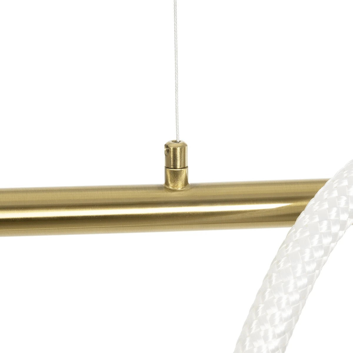 GLOW KLV-101-0167 Κρεμαστό Φωτιστικό Οροφής LED 45W 4500lm 360° AC 220-240V IP20 Ρυθμιζόμενο Λευκό CCT με Χειριστήριο από 2700K έως 6000K Dimmable - Lumileds SMD Chip - Χρυσό Πλατίνα - Μ180 x Π30 x Υ40