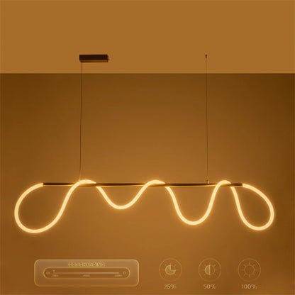 GLOW KLV-101-0167 Κρεμαστό Φωτιστικό Οροφής LED 45W 4500lm 360° AC 220-240V IP20 Ρυθμιζόμενο Λευκό CCT με Χειριστήριο από 2700K έως 6000K Dimmable - Lumileds SMD Chip - Χρυσό Πλατίνα - Μ180 x Π30 x Υ40