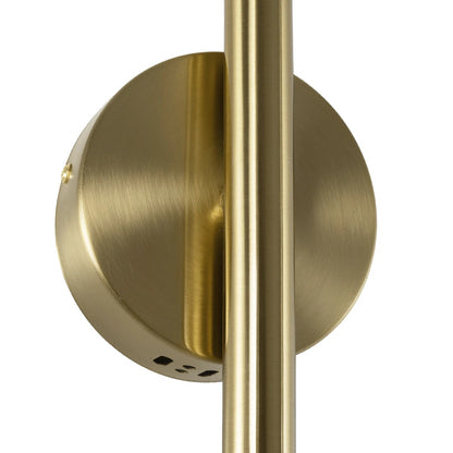 GLOW KLV-101-0168 Φωτιστικό Τοίχου / Απλίκα LED 24W 2400lm 360° AC 220-240V IP20 Ρυθμιζόμενο Λευκό CCT με On/Off 2700K/4500K/6000K - Lumileds SMD Chip - Χρυσό Πλατίνα - Μ30 x Π15 x Υ70