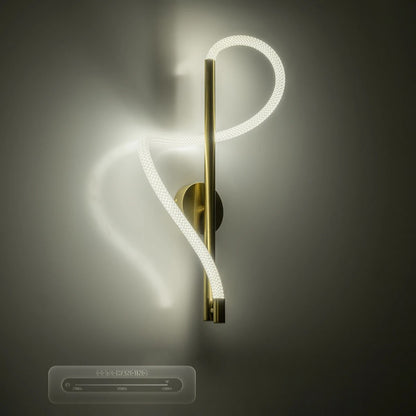 GLOW KLV-101-0168 Φωτιστικό Τοίχου / Απλίκα LED 24W 2400lm 360° AC 220-240V IP20 Ρυθμιζόμενο Λευκό CCT με On/Off 2700K/4500K/6000K - Lumileds SMD Chip - Χρυσό Πλατίνα - Μ30 x Π15 x Υ70