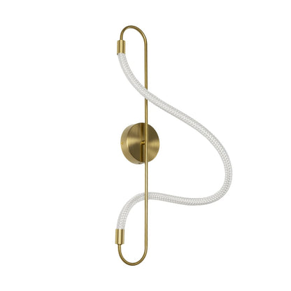 GLOW KLV-101-0169 Φωτιστικό Τοίχου / Απλίκα LED 18W 1800lm 360° AC 220-240V IP20 Ρυθμιζόμενο Λευκό CCT με On/Off 2700K/4500K/6000K - Lumileds SMD Chip - Χρυσό Πλατίνα - Μ30 x Π15 x Υ70