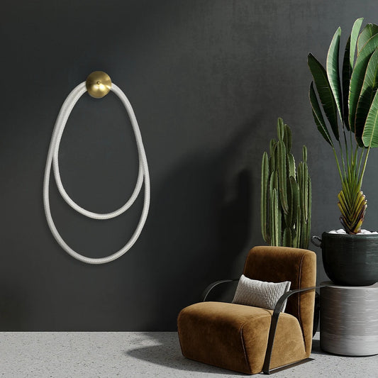 GLOW KLV-101-0170 Φωτιστικό Τοίχου / Απλίκα LED 45W 4500lm 360° AC 220-240V IP20 Ρυθμιζόμενο Λευκό CCT με Χειριστήριο από 2700K έως 6000K Dimmable - Lumileds SMD Chip - Χρυσό Πλατίνα - Μ30 x Π15 x Υ110