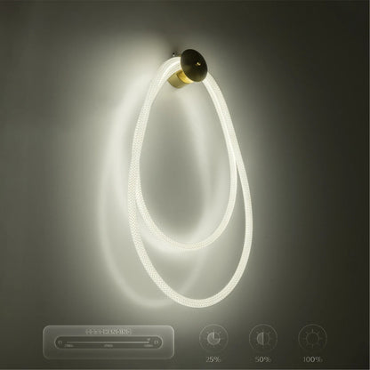 GLOW KLV-101-0170 Φωτιστικό Τοίχου / Απλίκα LED 45W 4500lm 360° AC 220-240V IP20 Ρυθμιζόμενο Λευκό CCT με Χειριστήριο από 2700K έως 6000K Dimmable - Lumileds SMD Chip - Χρυσό Πλατίνα - Μ30 x Π15 x Υ110