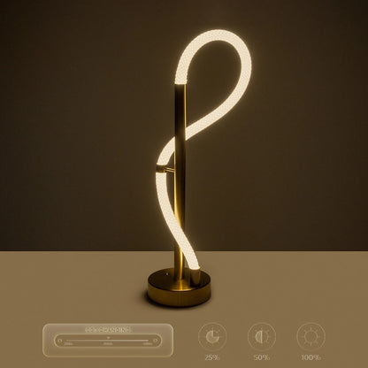 GLOW KLV-101-0172 Επιτραπέζιο Φωτιστικό Πορτατίφ LED 18W 1800lm 360° AC 220-240V IP20 Ρυθμιζόμενο Λευκό CCT με Αφή 2700K/4500K/6000K Dimmable - Lumileds SMD Chip - Χρυσό Πλατίνα - Μ30 x Π30 x Υ60