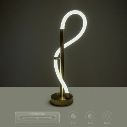 GLOW KLV-101-0172 Επιτραπέζιο Φωτιστικό Πορτατίφ LED 18W 1800lm 360° AC 220-240V IP20 Ρυθμιζόμενο Λευκό CCT με Αφή 2700K/4500K/6000K Dimmable - Lumileds SMD Chip - Χρυσό Πλατίνα - Μ30 x Π30 x Υ60