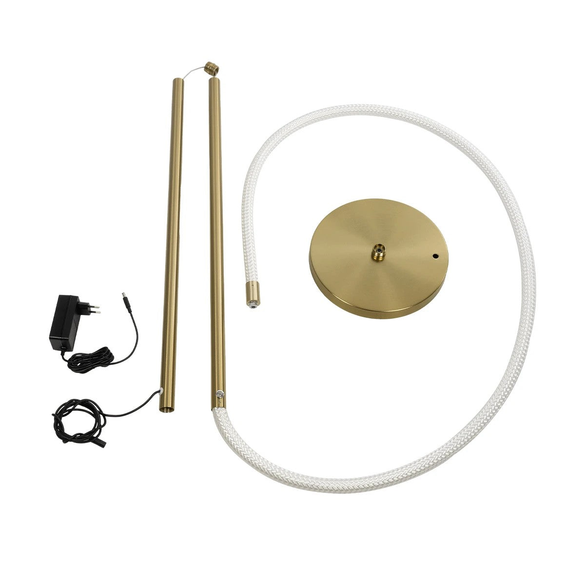 GLOW KLV-101-0173 Επιδαπέδιο Φωτιστικό LED 30W 3000lm 360° AC 220-240V IP20 Ρυθμιζόμενο Λευκό CCT με Αφή 2700K/4500K/6000K Dimmable - Lumileds SMD Chip - Χρυσό Πλατίνα - Μ45 x Π45 x Υ160