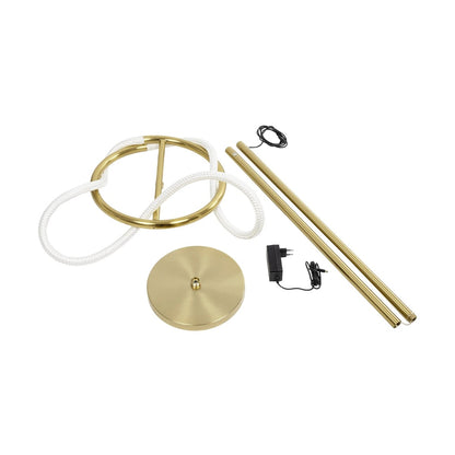 GLOW KLV-101-0174 Επιδαπέδιο Φωτιστικό LED 30W 3000lm 360° AC 220-240V IP20 Ρυθμιζόμενο Λευκό CCT με Αφή 2700K/4500K/6000K Dimmable - Lumileds SMD Chip - Χρυσό Πλατίνα - Μ45 x Π45 x Υ160