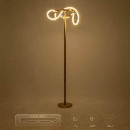 GLOW KLV-101-0174 Επιδαπέδιο Φωτιστικό LED 30W 3000lm 360° AC 220-240V IP20 Ρυθμιζόμενο Λευκό CCT με Αφή 2700K/4500K/6000K Dimmable - Lumileds SMD Chip - Χρυσό Πλατίνα - Μ45 x Π45 x Υ160